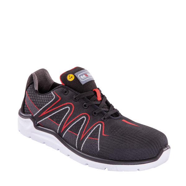 Santos | Halbschuh S46 black-red S3 ESD